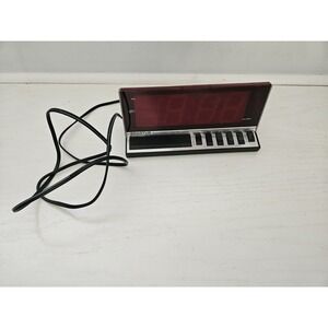 Vintage Spartus Hi Tech 1150 Digital Alarm Clock Red LED Display Snooze‎ Battery
